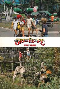 THE GREAT ESCAPE FUN PARK LAKE GEORGE NEW YORK NY POSTCARD 1980'S TEENS KIDS 