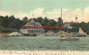 CT, Norwalk Harbor, Connecticut, Norwalk Yacht Club, 1907 PM, ANC No 88995