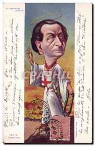 Old Postcard Political Satirical Francois Coppee Crosses Crusade