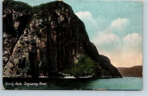 Passenger Steamer, Trinity Rock, Saguenay River, Quebec, Antique 1909 Postcard