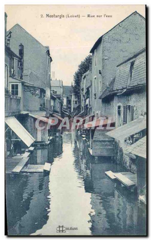 Old Postcard Montargis Street on I & # 39eau