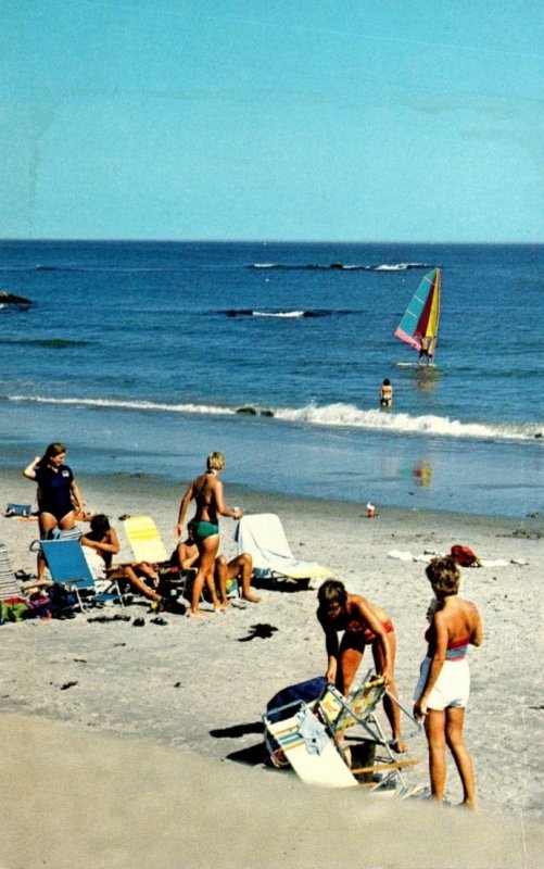 New Hampshire Hampton Beach Windsurfing At Portion Of North Beach