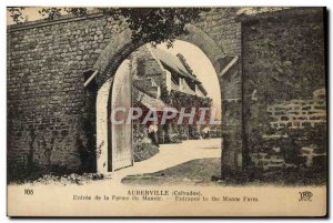 Old Postcard Auberville Entree farm mansion