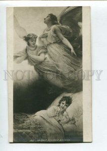 3107727 Winged Guardian ANGEL Sleeping Girl by MUNIER old RPPC