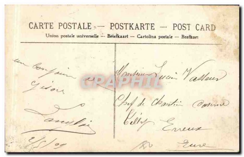 Old Postcard Gisors Tour devil wears Champs