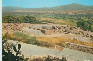 Postcard Greece Phaestos Partial view Palace Messara Plain Ruins