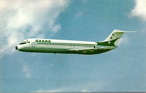 Vtg McDonnell Douglas Ozark DC-9 Airline Issued Adevertising Postcard