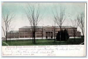 1941 Agriculture Building University Ills. Exterior Champaign Illinois Postcard 