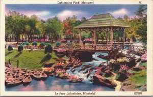 Canada Lafontaine Park Montreal Linen Postcard 03.62