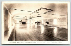 South Sudbury Massachusetts~Longfellow's Wayside Inn~Large Ballroom~1930s RPPC