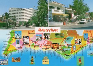 Montechero Portugal Map Postcard