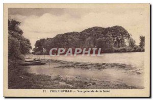 Postcard Old Porcheville General view of the Seine