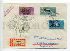 421588 EAST GERMANY GDR 1959 y nature animals registered Berlin First Day COVER