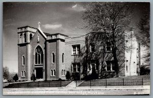 Postcard RPPC c1940s Deer Lodge MT Immaculate Conception Church