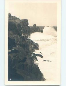 c1910 rppc PULPIT ROCK Mohegan Maine ME HM2849