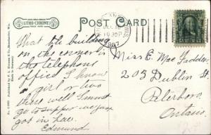 Rhinelander WI Brown St. c1910 Postcard