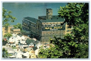 c1950 Home Of Nationally Famous Mail Pouch Chewing Tobacco Wheeling WV Postcard