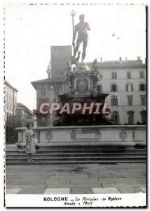 Old Postcard Bologna Lo Fontain of Neptune Year 1961