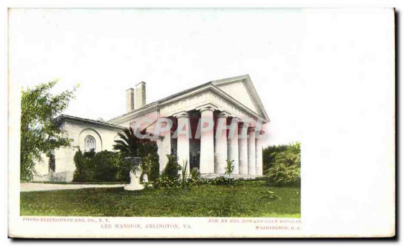 Postcard Old Lee Mansion Arlington VA