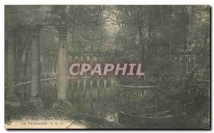 Old Postcard Paris Parc Monceau The Naumachie