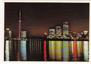 Canada Toronto Night View Of The Skyline