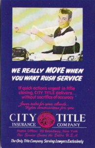 Advertising City Title Insurance Company On Boradway New York City