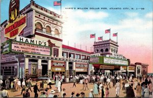 Linen Postcard Hamid's Million Dollar Pier in Atlantic City, New Jersey~138967