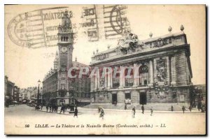 Postcard The Old Lille Theater and New Stock Exchange Shoemaker