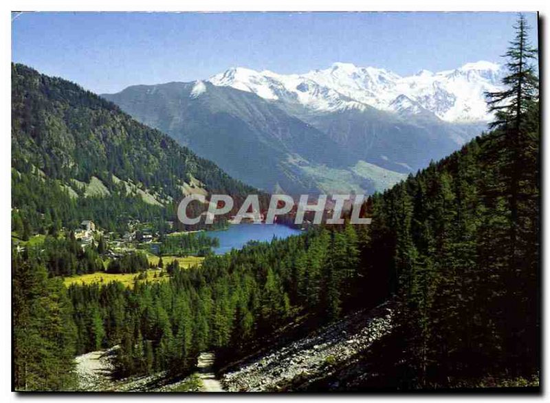 Postcard Modern Lake Champex and Grand Combin