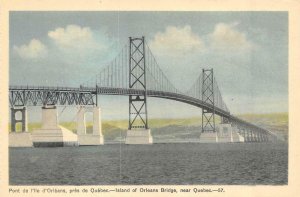 QUEBEC, Canada   ISLAND OF ORLEANS BRIDGE ~ Saint Lawrence River   Postcard