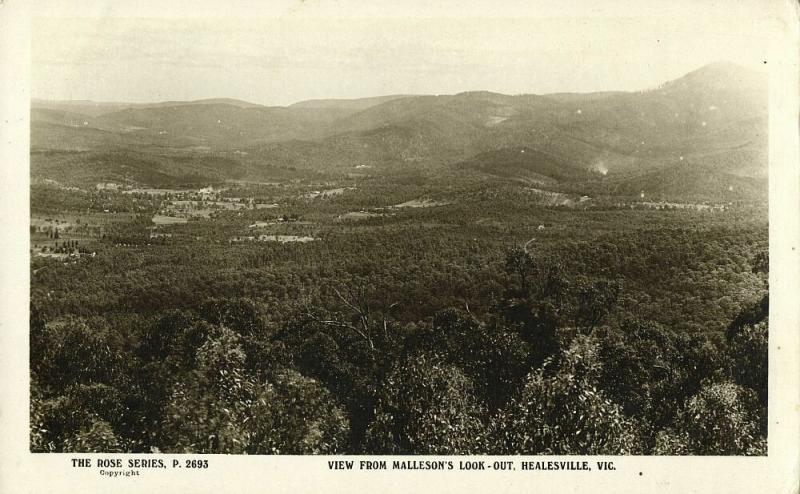 australia, HEALESVILLE, Victoria, View from Malleson's Look Out (1930s) RPPC (2)