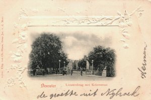Netherlands Deventer Leeuwenbrug met Keizerstraat Art Nouveau Postcard 03.75