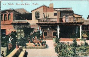 Casa del Greco Toledo Jardin Garden Spain Postcard