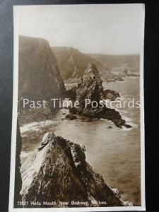 c1930's RPPC - Hells Mouth, Near Godrevy, St. Ives