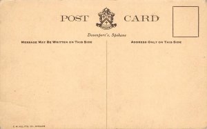 Davenport's, Spokane, Washington Street Scene 1910s Vintage Postcard