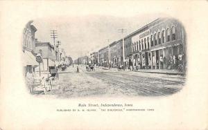 Independence Iowa Main Street Antique Postcard J59439