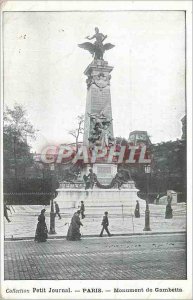 Postcard Ancient Monument Paris Gambetta