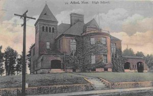 High School Athol Massachusetts 1905c postcard
