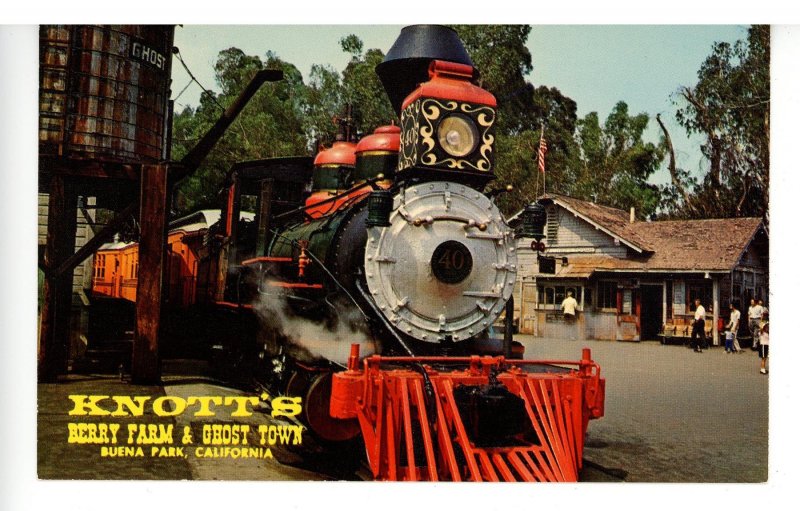 CA - Buena Park. Knott's Berry Farm, Ghost Town. Old 40 Locomotive