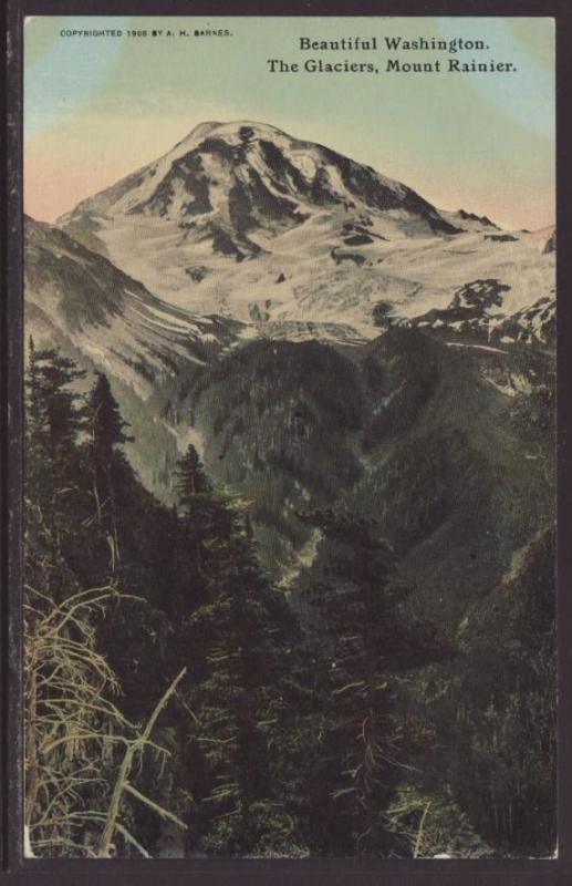 The Glaciers,Mount Rainier,WA Postcard