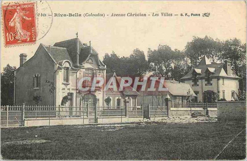 Postcard Old Riva Bella (Calvados) Christian Avenue Villas