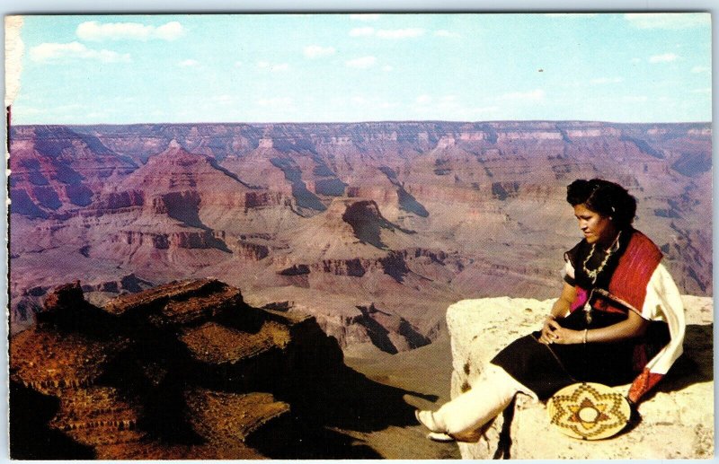 c1950s Grand Canyon, AZ Hopi Maid PC Cute Indian Girl El Tovar Fred Harvey A318