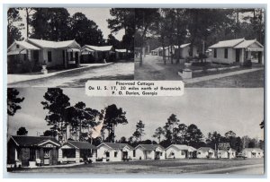 c1950's Pinewood Cottages Darien Georgia GA, Multiview Unposted Vintage Postcard