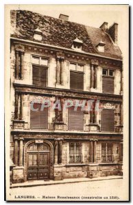 Postcard Old House Langres Renaissance