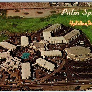 c1960s Palm Springs, CA Holiday Inn Birds Eye Aerial Golf Course Desert PC A235