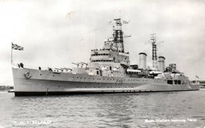 RPPC Photo British Royal Navy HMS Belfast