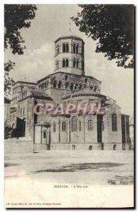 Old Postcard Issoire L & # 39Eglise