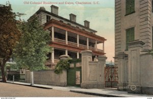 CHARLESTON, South Carolina, 1900-10s; Old Colonial Residence and Gates