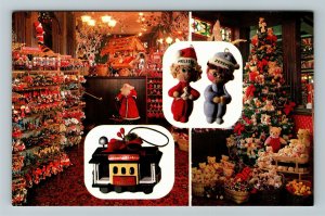 San Francisco CA-California S Claus Christmas Wonderland Chrome Postcard