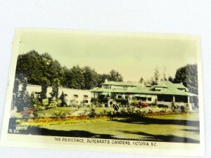 VINTAGE POSTCARD ROSE GARDEN BUTCHART'S GARDENS VICTORIA CANADA